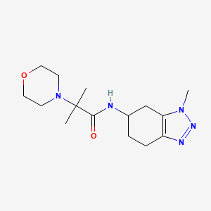 2-methyl-N-(3-methyl-4,5,6,7-tetrahydrobenzotriazol-5-yl)-2-morpholin-4-ylpropanamide