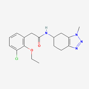 2-(3-chloro-2-ethoxyphenyl)-N-(3-methyl-4,5,6,7-tetrahydrobenzotriazol-5-yl)acetamide