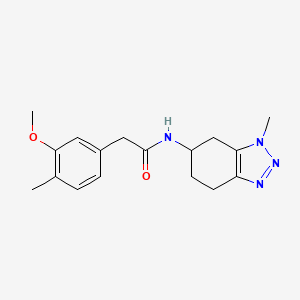 2-(3-methoxy-4-methylphenyl)-N-(3-methyl-4,5,6,7-tetrahydrobenzotriazol-5-yl)acetamide