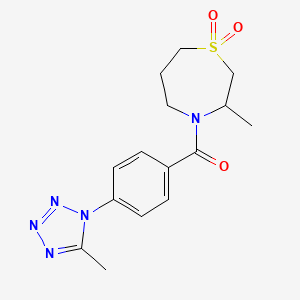 (3-Methyl-1,1-dioxo-1,4-thiazepan-4-yl)-[4-(5-methyltetrazol-1-yl)phenyl]methanone