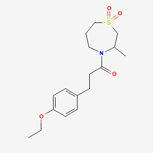 3-(4-Ethoxyphenyl)-1-(3-methyl-1,1-dioxo-1,4-thiazepan-4-yl)propan-1-one