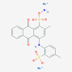 B072956 Anthracenesulfonic acid, 1-amino-9,10-dihydro-2-methyl-4-[(4-methyl-2-sulfophenyl)amino]-9,10-dioxo-, sodium salt (1:2) CAS No. 1324-06-7