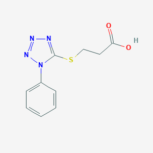 molecular formula C10H10N4O2S B073014 3-[(1-苯基-1H-四唑-5-基)硫基]丙酸 CAS No. 1437-67-8