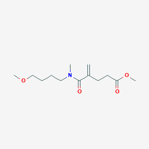 molecular formula C13H23NO4 B7303812 Methyl 4-[4-methoxybutyl(methyl)carbamoyl]pent-4-enoate 