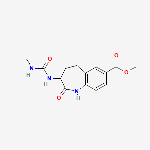 molecular formula C15H19N3O4 B7304125 Methyl 3-(ethylcarbamoylamino)-2-oxo-1,3,4,5-tetrahydro-1-benzazepine-7-carboxylate 