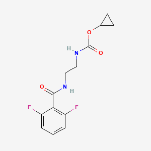 molecular formula C13H14F2N2O3 B7304570 cyclopropyl N-[2-[(2,6-difluorobenzoyl)amino]ethyl]carbamate 