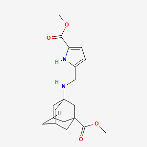 molecular formula C19H26N2O4 B7304756 methyl 5-[[(3-methoxycarbonyl-1-adamantyl)amino]methyl]-1H-pyrrole-2-carboxylate 