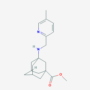 molecular formula C19H26N2O2 B7304760 Methyl 3-[(5-methylpyridin-2-yl)methylamino]adamantane-1-carboxylate 