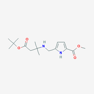 molecular formula C16H26N2O4 B7304815 methyl 5-[[[2-methyl-4-[(2-methylpropan-2-yl)oxy]-4-oxobutan-2-yl]amino]methyl]-1H-pyrrole-2-carboxylate 