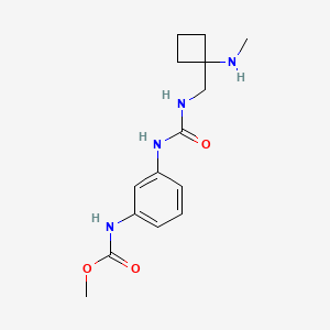 molecular formula C15H22N4O3 B7305603 methyl N-[3-[[1-(methylamino)cyclobutyl]methylcarbamoylamino]phenyl]carbamate 