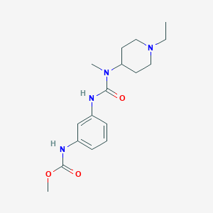 molecular formula C17H26N4O3 B7305773 methyl N-[3-[[(1-ethylpiperidin-4-yl)-methylcarbamoyl]amino]phenyl]carbamate 