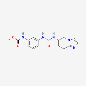 molecular formula C16H19N5O3 B7305798 methyl N-[3-(5,6,7,8-tetrahydroimidazo[1,2-a]pyridin-6-ylcarbamoylamino)phenyl]carbamate 