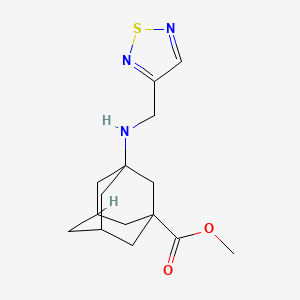 molecular formula C15H21N3O2S B7306068 Methyl 3-(1,2,5-thiadiazol-3-ylmethylamino)adamantane-1-carboxylate 