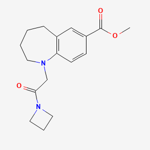 molecular formula C17H22N2O3 B7306078 Methyl 1-[2-(azetidin-1-yl)-2-oxoethyl]-2,3,4,5-tetrahydro-1-benzazepine-7-carboxylate 