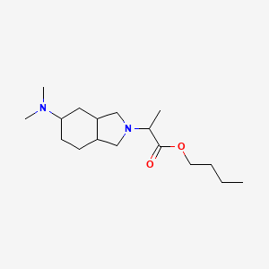 molecular formula C17H32N2O2 B7306138 Butyl 2-[5-(dimethylamino)-1,3,3a,4,5,6,7,7a-octahydroisoindol-2-yl]propanoate 