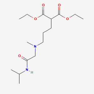 molecular formula C16H30N2O5 B7306139 Diethyl 2-[3-[methyl-[2-oxo-2-(propan-2-ylamino)ethyl]amino]propyl]propanedioate 