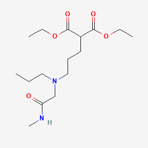 molecular formula C16H30N2O5 B7306158 Diethyl 2-[3-[[2-(methylamino)-2-oxoethyl]-propylamino]propyl]propanedioate 