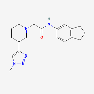 N-(2,3-dihydro-1H-inden-5-yl)-2-[3-(1-methyltriazol-4-yl)piperidin-1-yl]acetamide