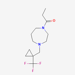 1-[4-[[1-(Trifluoromethyl)cyclopropyl]methyl]-1,4-diazepan-1-yl]propan-1-one