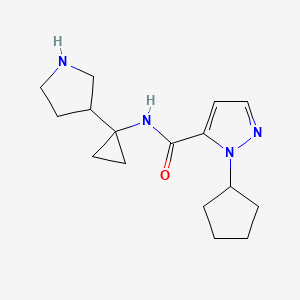 2-cyclopentyl-N-(1-pyrrolidin-3-ylcyclopropyl)pyrazole-3-carboxamide