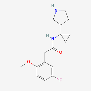 2-(5-fluoro-2-methoxyphenyl)-N-(1-pyrrolidin-3-ylcyclopropyl)acetamide