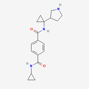 1-N-cyclopropyl-4-N-(1-pyrrolidin-3-ylcyclopropyl)benzene-1,4-dicarboxamide