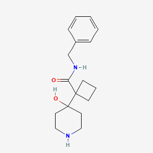 N-benzyl-1-(4-hydroxypiperidin-4-yl)cyclobutane-1-carboxamide