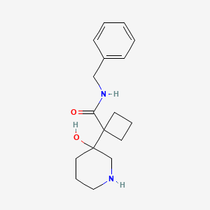 N-benzyl-1-(3-hydroxypiperidin-3-yl)cyclobutane-1-carboxamide