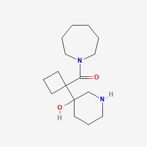 molecular formula C16H28N2O2 B7309390 Azepan-1-yl-[1-(3-hydroxypiperidin-3-yl)cyclobutyl]methanone 