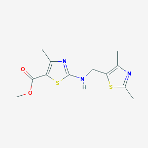 molecular formula C12H15N3O2S2 B7309790 Methyl 2-[(2,4-dimethyl-1,3-thiazol-5-yl)methylamino]-4-methyl-1,3-thiazole-5-carboxylate 