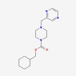 molecular formula C17H26N4O2 B7310691 Cyclohexylmethyl 4-(pyrazin-2-ylmethyl)piperazine-1-carboxylate 