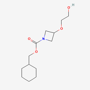 molecular formula C13H23NO4 B7310706 Cyclohexylmethyl 3-(2-hydroxyethoxy)azetidine-1-carboxylate 