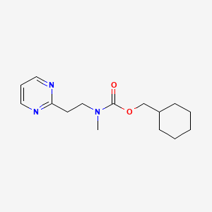 molecular formula C15H23N3O2 B7310798 cyclohexylmethyl N-methyl-N-(2-pyrimidin-2-ylethyl)carbamate 