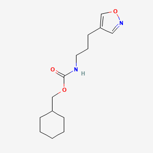 molecular formula C14H22N2O3 B7310833 cyclohexylmethyl N-[3-(1,2-oxazol-4-yl)propyl]carbamate 