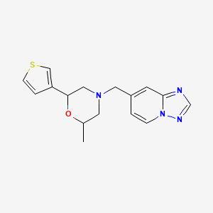 2-Methyl-6-thiophen-3-yl-4-([1,2,4]triazolo[1,5-a]pyridin-7-ylmethyl)morpholine