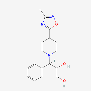 3-[4-(3-Methyl-1,2,4-oxadiazol-5-yl)piperidin-1-yl]-3-phenylpropane-1,2-diol