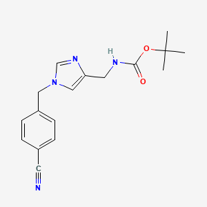 tert-butyl N-[[1-[(4-cyanophenyl)methyl]imidazol-4-yl]methyl]carbamate