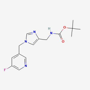 tert-butyl N-[[1-[(5-fluoropyridin-3-yl)methyl]imidazol-4-yl]methyl]carbamate