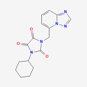 1-Cyclohexyl-3-([1,2,4]triazolo[1,5-a]pyridin-5-ylmethyl)imidazolidine-2,4,5-trione