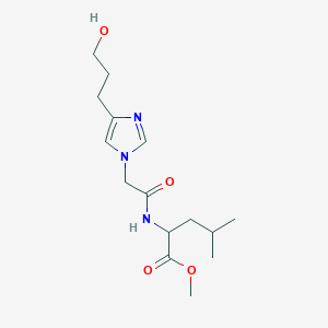 Methyl 2-[[2-[4-(3-hydroxypropyl)imidazol-1-yl]acetyl]amino]-4-methylpentanoate