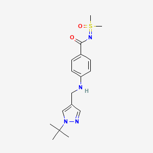 4-[(1-tert-butylpyrazol-4-yl)methylamino]-N-[dimethyl(oxo)-lambda6-sulfanylidene]benzamide