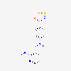 4-[[2-(dimethylamino)pyridin-3-yl]methylamino]-N-[dimethyl(oxo)-lambda6-sulfanylidene]benzamide