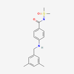 N-[dimethyl(oxo)-lambda6-sulfanylidene]-4-[(3,5-dimethylphenyl)methylamino]benzamide