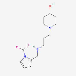 1-[3-[[1-(Difluoromethyl)pyrrol-2-yl]methylamino]propyl]piperidin-4-ol