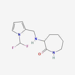 3-[[1-(Difluoromethyl)pyrrol-2-yl]methylamino]azepan-2-one