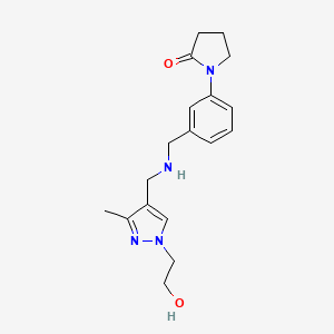 1-[3-[[[1-(2-Hydroxyethyl)-3-methylpyrazol-4-yl]methylamino]methyl]phenyl]pyrrolidin-2-one