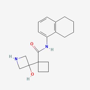 1-(3-hydroxyazetidin-3-yl)-N-(5,6,7,8-tetrahydronaphthalen-1-yl)cyclobutane-1-carboxamide