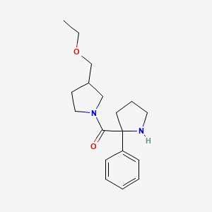 [3-(Ethoxymethyl)pyrrolidin-1-yl]-(2-phenylpyrrolidin-2-yl)methanone