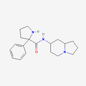 N-(1,2,3,5,6,7,8,8a-octahydroindolizin-7-yl)-2-phenylpyrrolidine-2-carboxamide