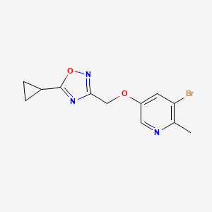 3-[(5-Bromo-6-methylpyridin-3-yl)oxymethyl]-5-cyclopropyl-1,2,4-oxadiazole